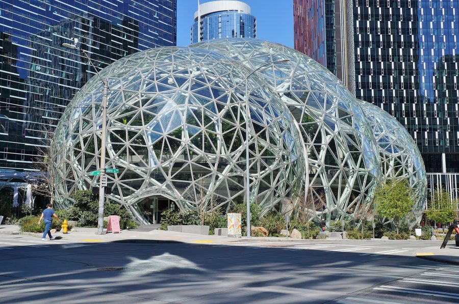 The Amazon Spheres at the company's Seattle headquarters