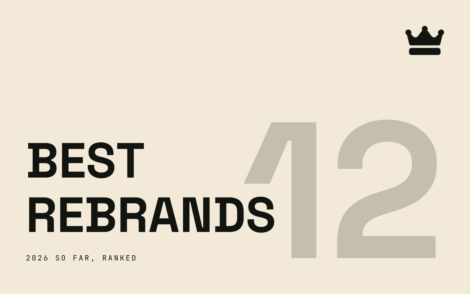 Ad Ranking cover: the 12 best rebrands of 2026, ranked