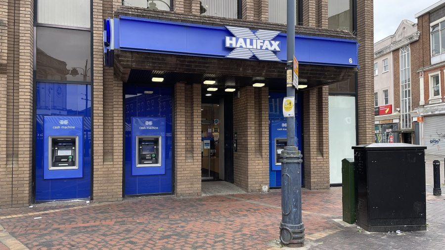 The exterior of a Halifax bank branch in Walsall
