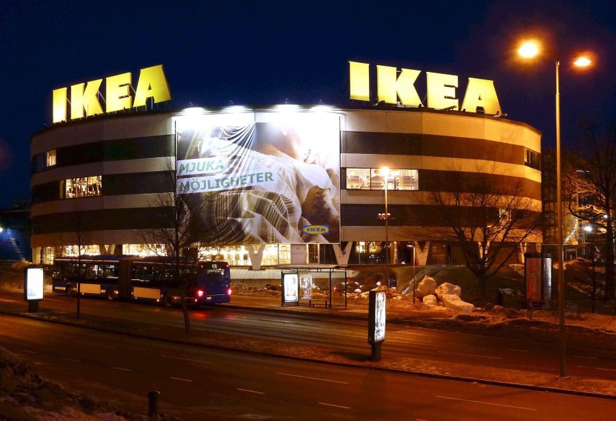 The Ikea store at Kungens Kurva outside Stockholm at night