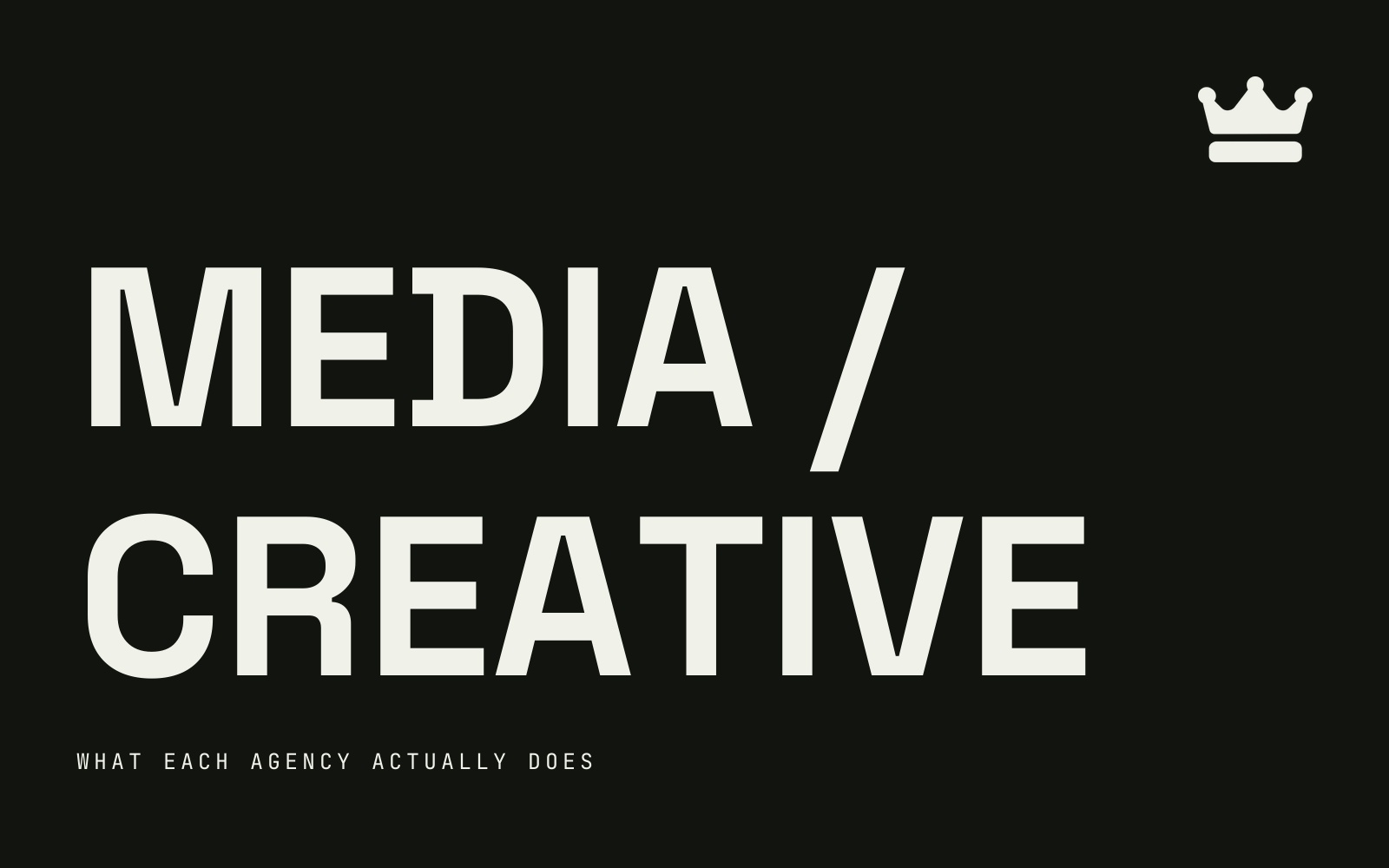 Media agency vs creative agency: what each actually does