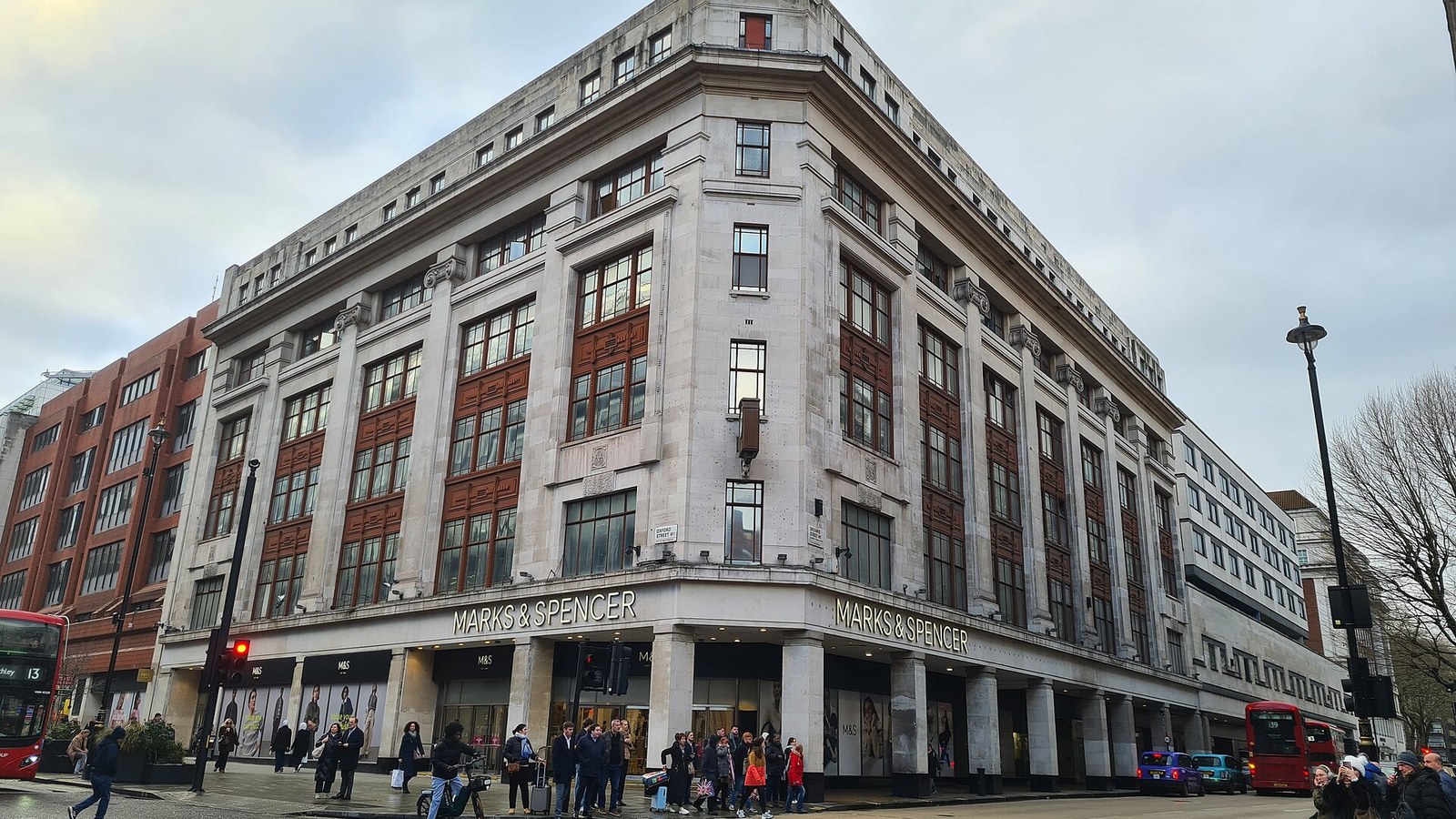 The Marks & Spencer flagship store at Marble Arch on Oxford Street, London
